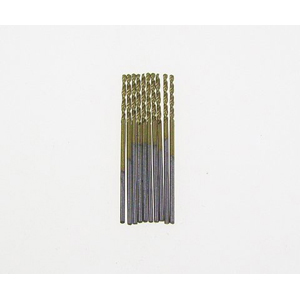 (image for) Titanium coated HSS twist drill bit 10 pcs - 1mm